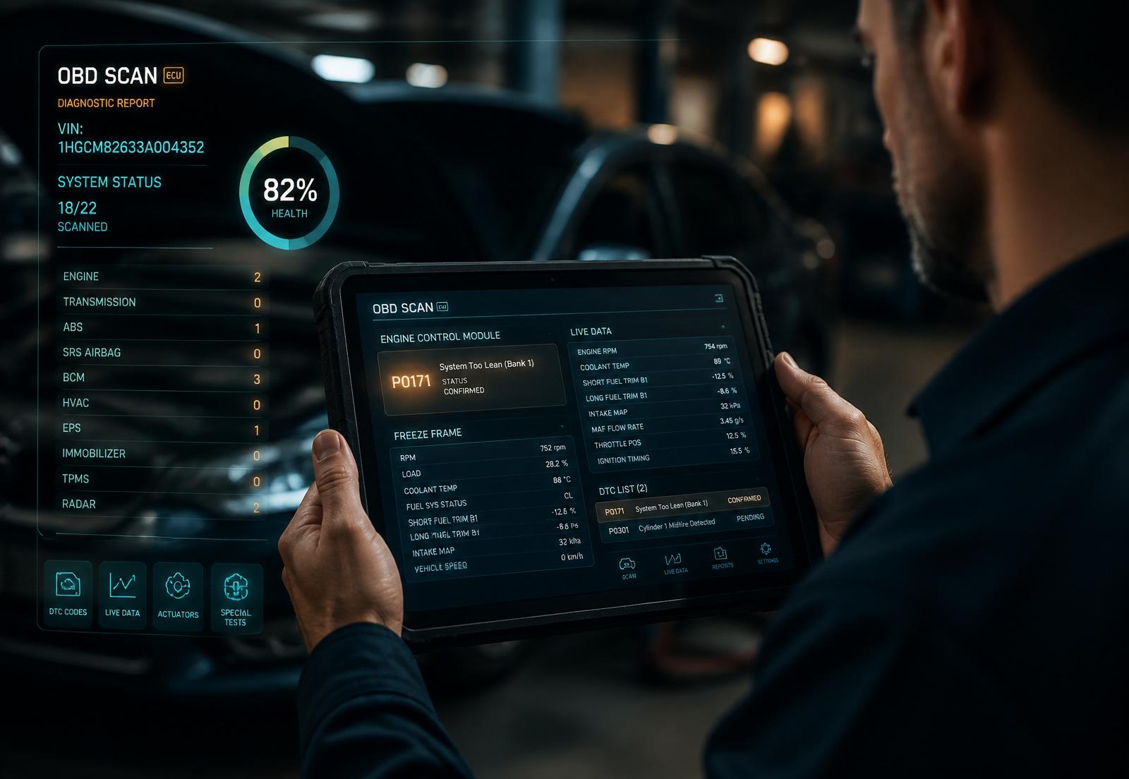 Diagnóstico computarizado con tablet